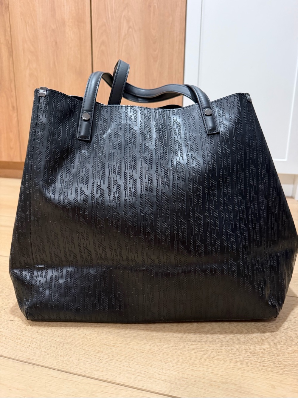 Juicy Couture Black Logo-Embossed Large Tote Bag
